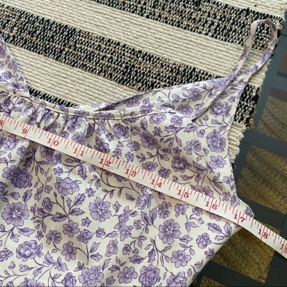 Gal Meets Glam Purple Lilac Floral Wide Leg Etta Double Tie Back Jumpsuit 8 - Picture 13 of 16